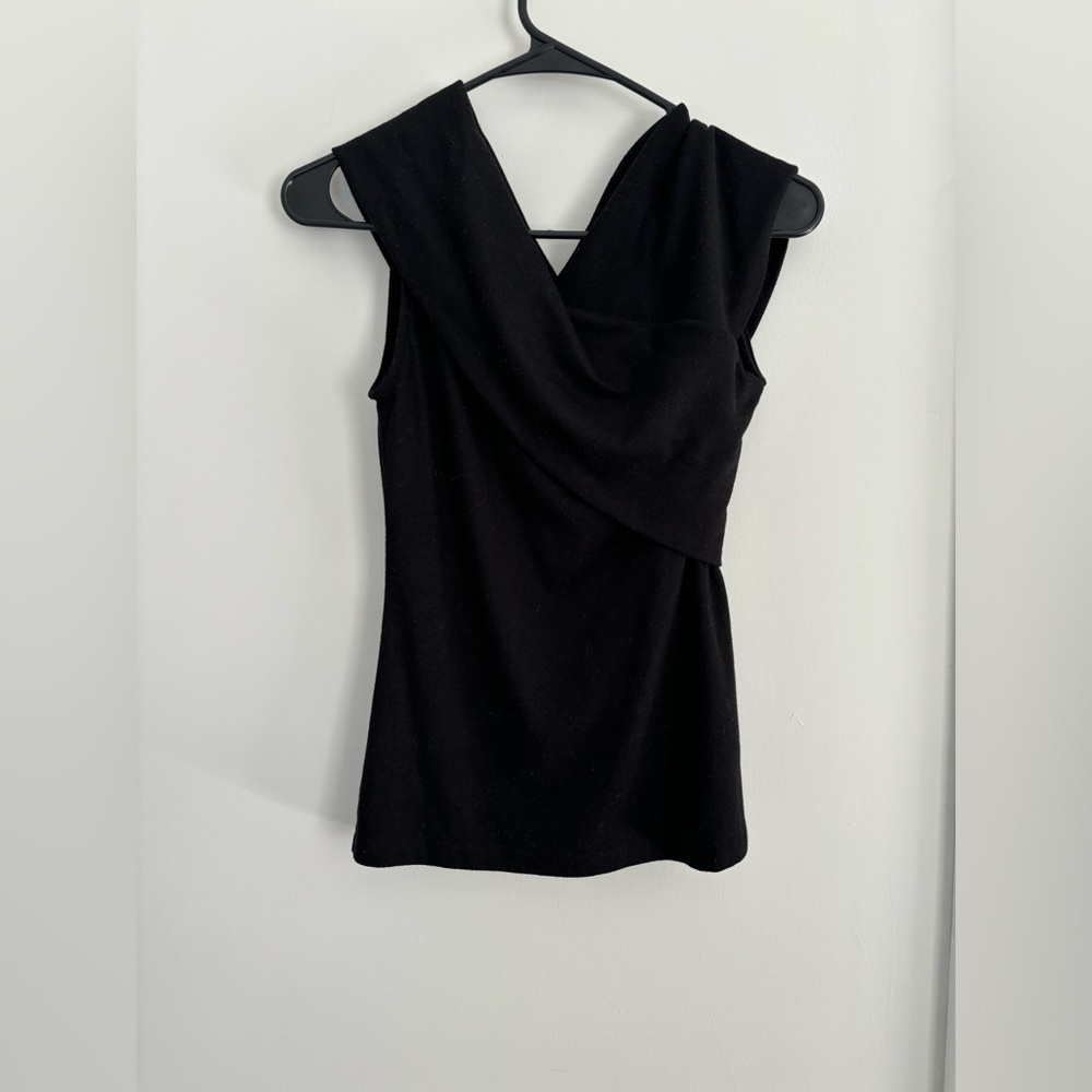 Black lord and Taylor short sleeve woman’s vintage blouse